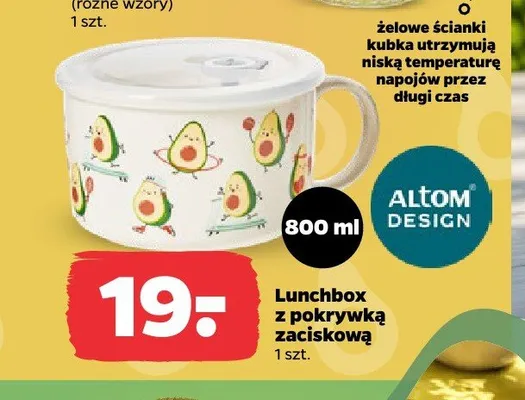 Lunchbox z pokrywką zaciskową Altom Design promocja w Netto