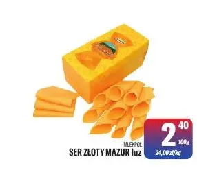 Ser żółty Złoty Mazur luz Mlekpol promocja w Tomi Markt