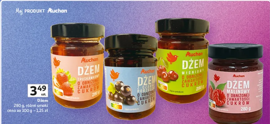 Dżem różne smaki promocja w Auchan