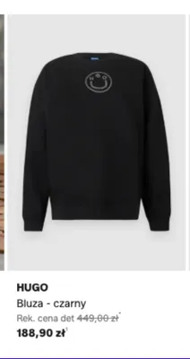 Bluza HUGO czarna promocja w Lounge by Zalando