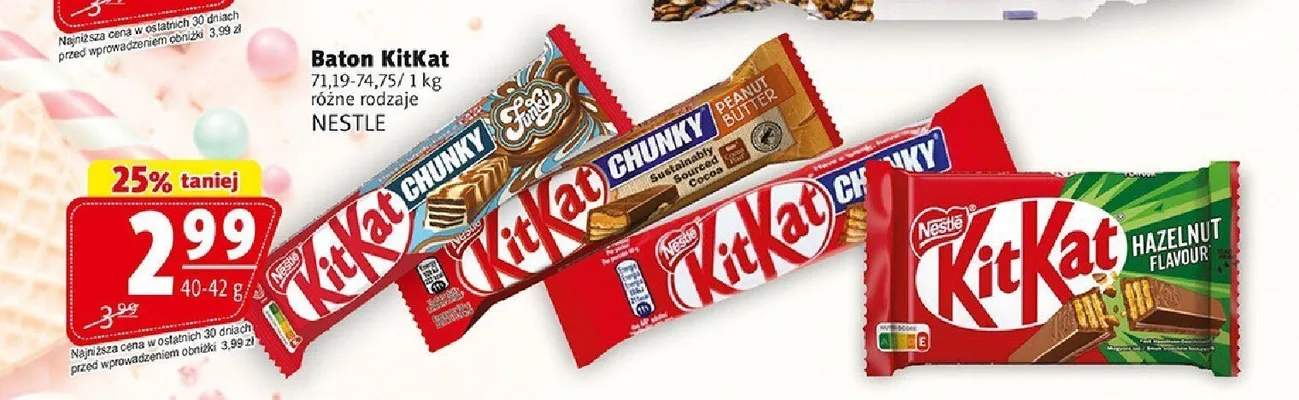 Baton KitKat Chunky White promocja w Prim Market