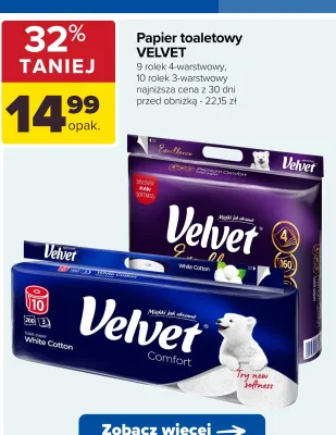 Papier toaletowy Comfort 3-warstwowy promocja w Carrefour