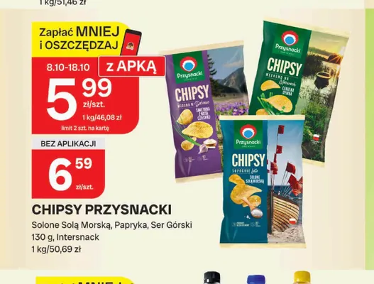 Chipsy Przysnacki ser górski promocja w Chorten