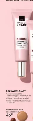 Podkład-serum 3 w 1 Rozświetlający Avon Make Up +Care promocja w AVON