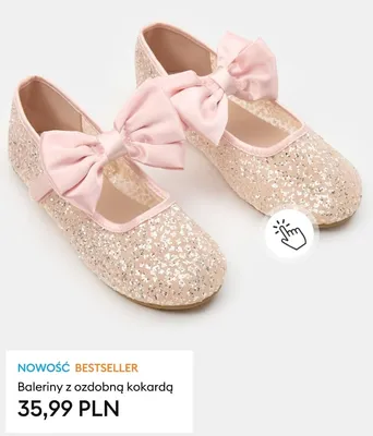 Baleriny z ozdobną kokardą promocja w Sinsay