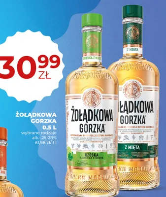 Wódka Żołądkowa Gorzka Rzeźka Limonka z Miętą promocja w Duży Ben