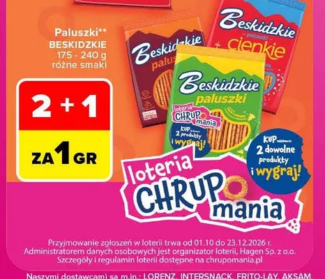 Paluszki cienkie Beskidzkie promocja w Carrefour