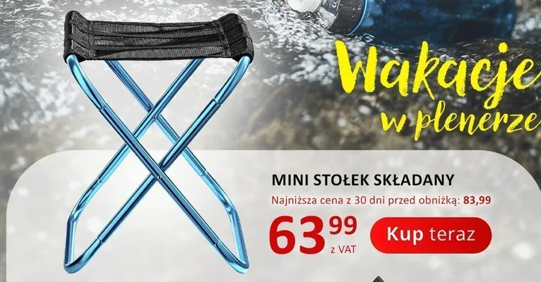 Mini stołek składany promocja w Poczta Polska