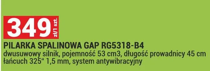 Pilarka spalinowa GAP RG5318-B4 promocja w Merkury Market