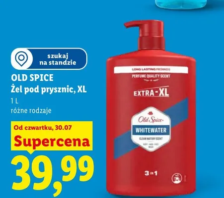 Żel pod prysznic Old Spice Whitewater XL promocja w Lidl