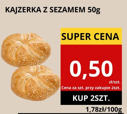 Kajzerka z sezamem promocja w Supeco