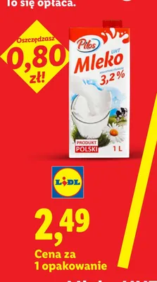 Mleko UHT 3,2% promocja w Lidl