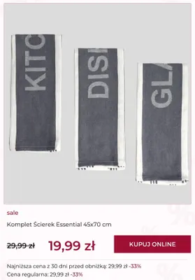 Komplet ścierek home & you Essential 45x70 cm promocja w home&you