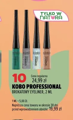Brokatowy eyeliner Kobo Professional promocja w Drogerie Natura
