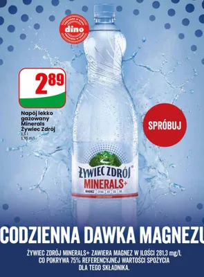 Napój lekko gazowany Minerals Żywiec Zdrój promocja w Dino