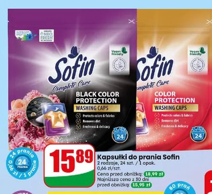 Kapsułki do prania Sofin Black Color Protection promocja w Dino