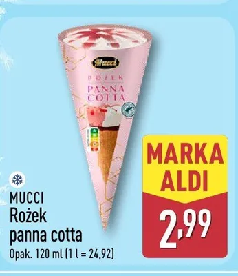 Rożek panna cotta Mucci promocja w Aldi