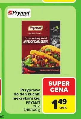 Przyprawa do dań kuchni meksykańskiej Prymat promocja w Carrefour