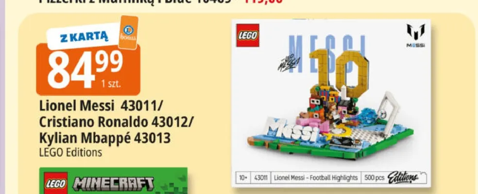 Klocki Lionel Messi 43011 LEGO Editions promocja w Leclerc