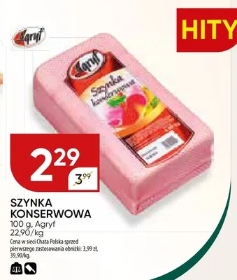 Szynka konserwowa promocja w Chata Polska