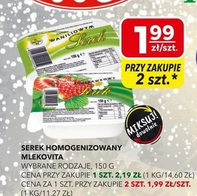 Serek homogenizowany wybrane rodzaje promocja w Top Market