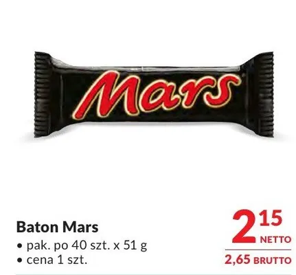 Baton Mars promocja w Makro