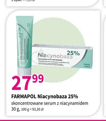 Skoncentrowane serum z niacynamidem Farmapol Niacynobaza 25% promocja w Drogerie Polskie