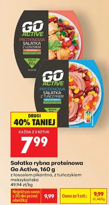 Sałatka rybna proteinowa z łososiem pikantna promocja w Biedronka