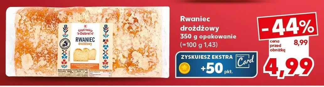 Rwaniec drożdżowy promocja w Kaufland