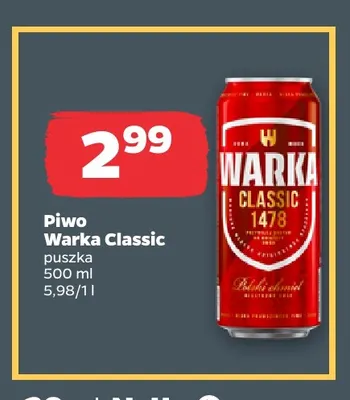 Piwo Warka Classic promocja w Netto