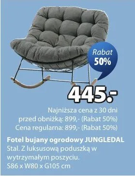 Fotel bujany ogrodowy Jungledal promocja w Jysk