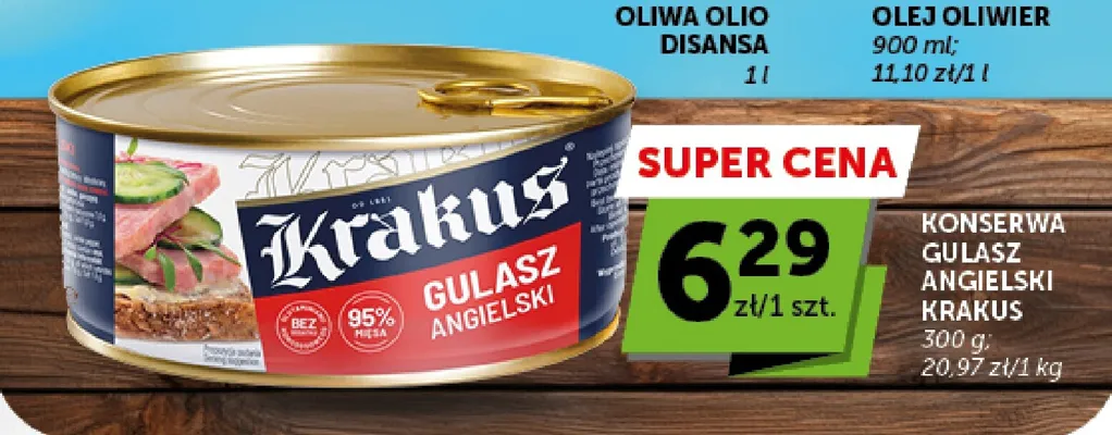 Konserwa Gulasz Angielski Krakus promocja w Groszek