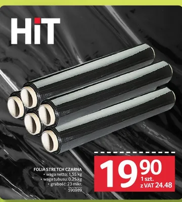 Folia stretch czarna promocja w Selgros