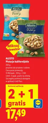 Pistacje kalifornijskie promocja w Lidl