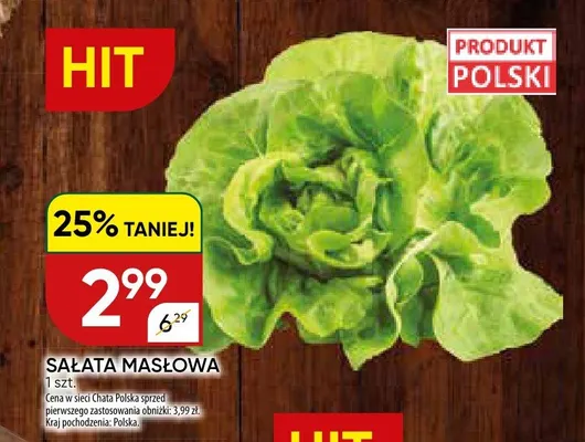 Sałata masłowa polska promocja w Chata Polska