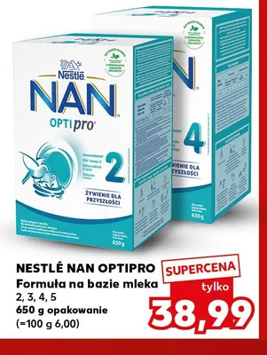 Formuła na bazie mleka 2 Nestlé NAN Optipro promocja w Kaufland