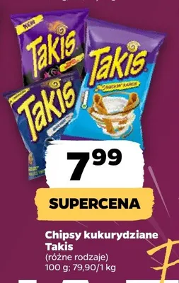 Chipsy kukurydziane takis (różne rodzaje) promocja w Netto