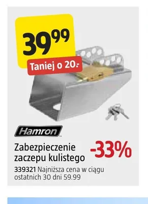 Zabezpieczenie zaczepu kulistego Hamron promocja w Jula