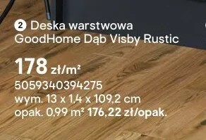 Deska warstwowa GoodHome Dąb Visby Rustic wym. 13x1,4x109,2cm promocja w Castorama