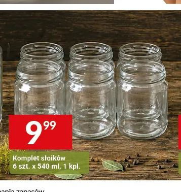 Komplet słoików 6 szt. 540 ml promocja w Twój Market