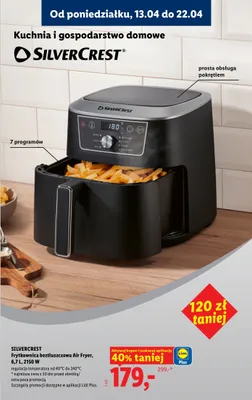 Frytkownica beztłuszczowa Air Fryer Silvercrest promocja w Lidl