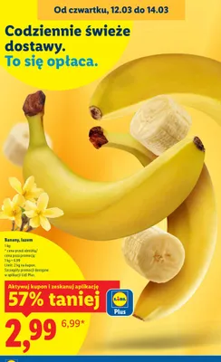 Banany luzem promocja w Lidl