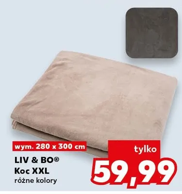Koc XXL różne kolory promocja w Kaufland
