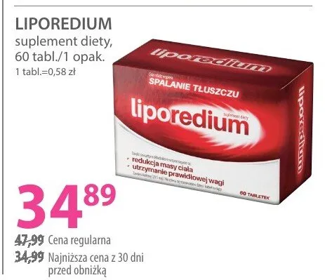 Suplement diety LIPOREDIUM promocja w Hebe
