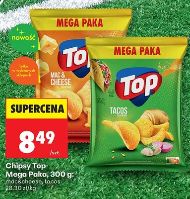 Chipsy Top Mega Paka Tacos promocja w Biedronka