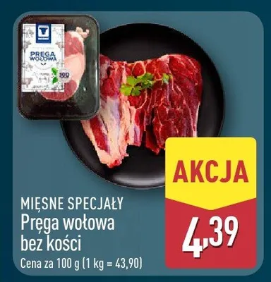 Pręga wołowa bez kości Mięsne Specjały promocja w Aldi