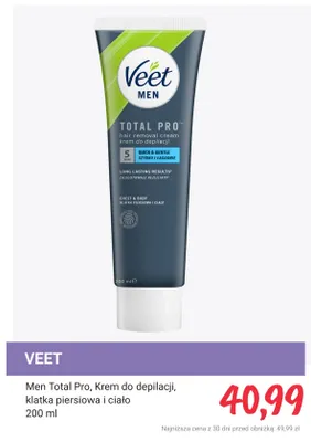 Krem do depilacji Men Total Pro, klatka piersiowa i ciało promocja w Rossmann