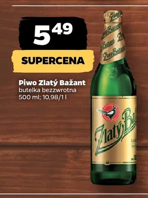 Piwo Złaty Bažant promocja w Netto
