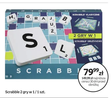 Gra Scrabble 2 gry w 1 promocja w Empik