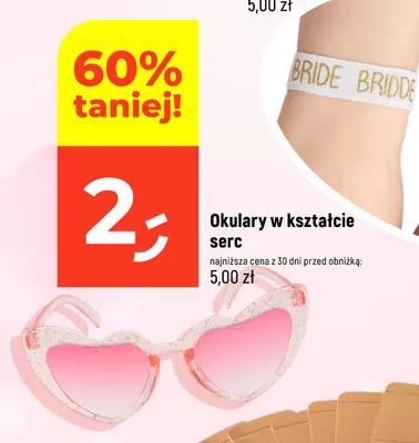Okulary w kształcie serc promocja w Dealz
